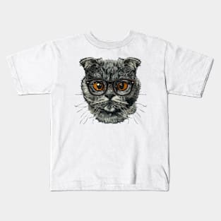 Intellectual Feline Kids T-Shirt